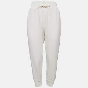 Polo Ralph Lauren White Cotton Embellished Trim Trackpants XL