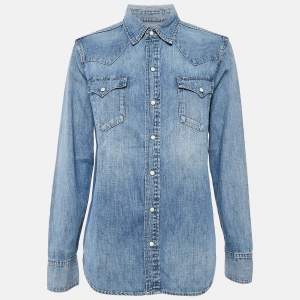 Polo Ralph Lauren Blue Denim Button Front Shirt M
