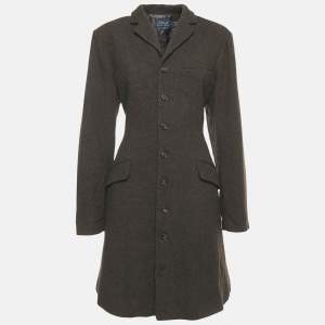 Polo Ralph Lauren Brown Wool Flared Overcoat XL