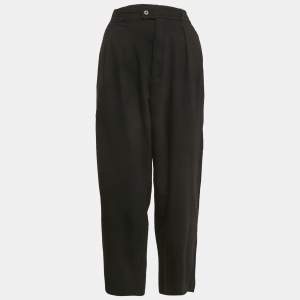 Polo Ralph Lauren Black Wool Blend Pleated Trousers M