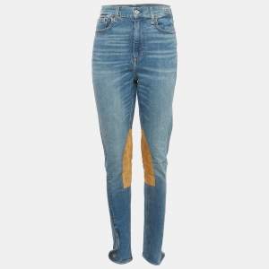 Polo Ralph Lauren Blue Logo Embroidered Denim Jodhpur Jeans M Waist 29"