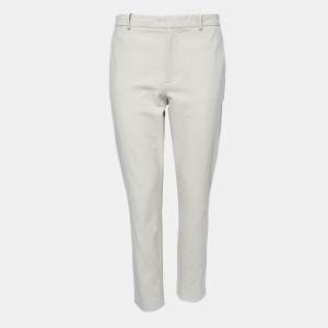 Pre Owned Polo Ralph Lauren Grey Cotton Tailored Trousers L 