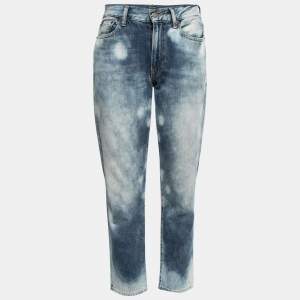 Pre Owned Polo Ralph Lauren Blue Dyed Washed Denim Avery Boyfriend Jean M Waist 27"
