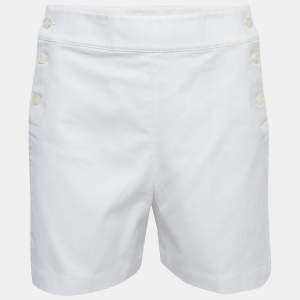 Pre Owned Polo Ralph Lauren White Cotton Buttoned Shorts S