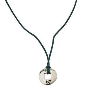 Pomellato 67 Sterling Silver Pendant Cord Necklace