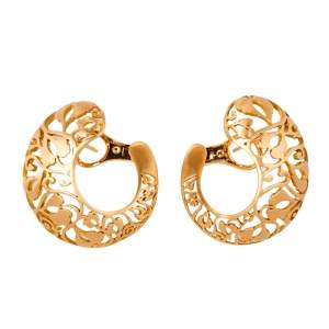 Pomellato Arabesque Matt finish 18K Rose Gold Stud Earrings  