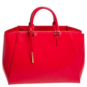 Porsche Design Red Patent Leather Cosmo Tote