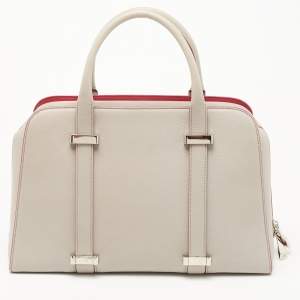 Porsche Design Pink/Grey Leather Medium Twin Satchel