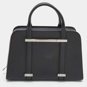 Porsche Design Black Leather Medium Twin Satchel