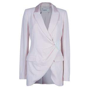 Prabal Gurung Snakeskin Patch Tuxedo Wrap Jacket S