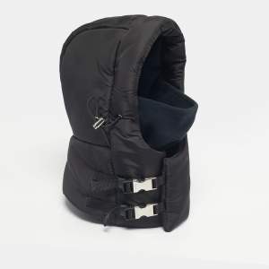 Pre Owned Prada Black Nylon Buckle Detail Balaclava M