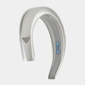 Pre Owned Prada Silver Satin Headband