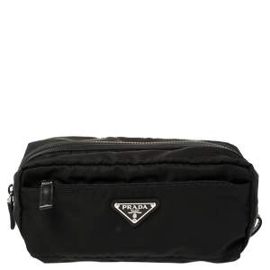 مملوكة مسبقًا Prada Black Nylon Cosmetic Pouch