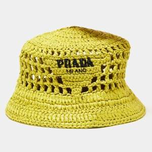 Prada Green Crochet Bucket Hat M