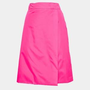 Prada Fluorescent Pink Synthetic Pencil Skirt M