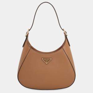 Prada Saddle Brown Calf Leather Shoulder Bag