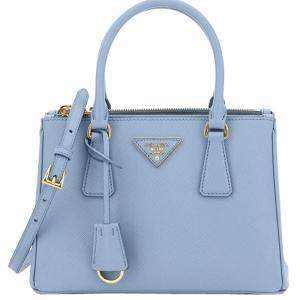 Pre Owned Prada Blue Saffiano Lux Leather Galleria Bag