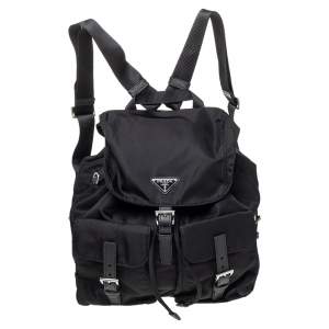 Prada Black Nappa Nylon Backpack