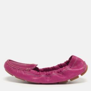 مملوكة مسبقًا Prada Scrunch Size 41 Pink Leather Loafers