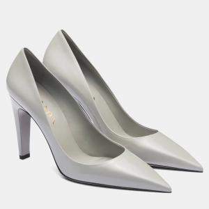 Pre Owned Prada Brushed Leather Pumps 36