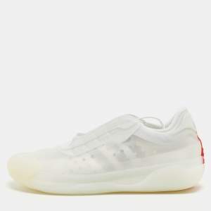 Prada x Adidas White Mesh and Lace Up Sneakers Size 37.5