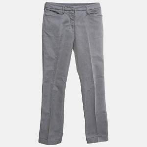 Prada Blue/White Synthetic Drill Trousers M