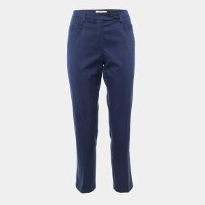 Pre Owned Prada Sport Navy Blue Cotton Regular Fit Trousers M