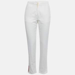 Pre Owned Prada Sport White Cotton Trousers M