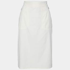 Prada Sport Off-White Nylon Pencil Skirt M