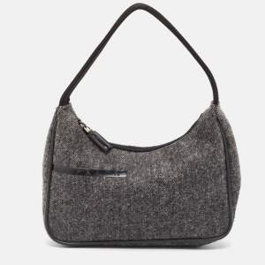 Prada Sport Grey Wool Shoulder Bag