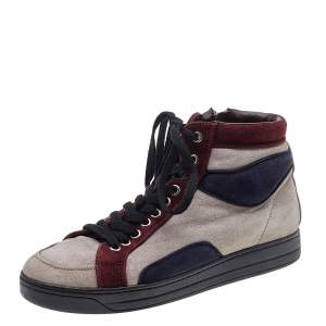 Prada Sport Multicolor Suede High Top Sneakers Size 37.5
