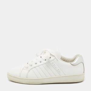 Prada Sport White Leather Low-Top Sneakers Size 36