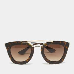 Prada Tortoise Brown/Gold Gradient SPR 090 Cat Eye Sunglasses