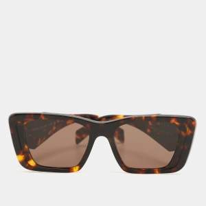 Prada Tortoise Acetate SPR 08Y Symbole Square Sunglasses