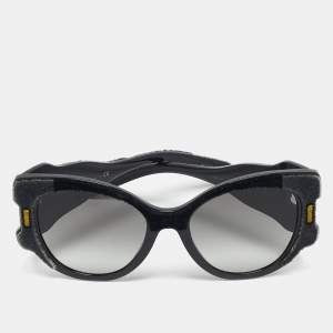 مملوكة مسبقًا Prada Black Gradient SPR10U Tapestry Cat Eye Sunglasses