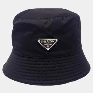 Pre Owned Prada Black Re-Nylon Bucket Hat