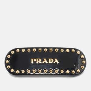 Pre Owned Prada Resin Gold Tone Hair Clip