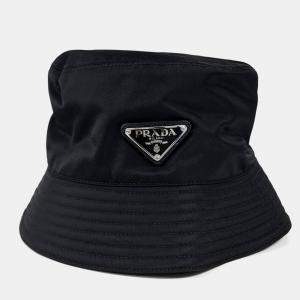 مملوكة مسبقًا Prada Black Re-Nylon Bucket Hat
