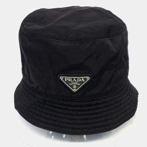 مملوكة مسبقًا Prada nylon black bucket hat