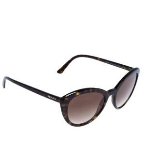 Prada Dark Brown Tortoise Gradient SPR 02V Cat Eye Sunglasses