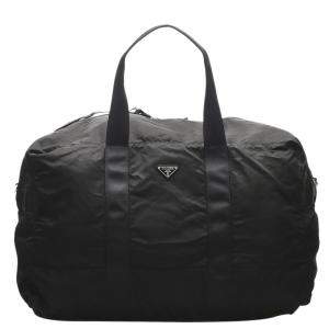 Prada Black Nylon Tessuto Travel Bag