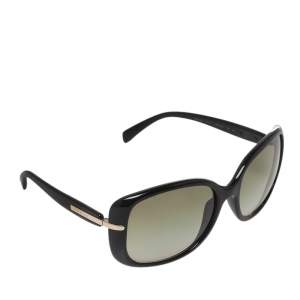 Prada Black/Green SPR08O Square Sunglasses