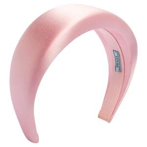 Prada Pink Padded Satin Headband