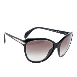 Prada Black Acetate SPR15P Gradient Cat Eye Sunglasses