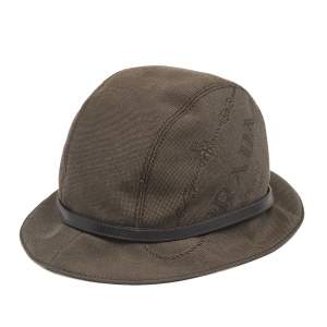 Prada Vintage Brown Oxford Bucket Hat S