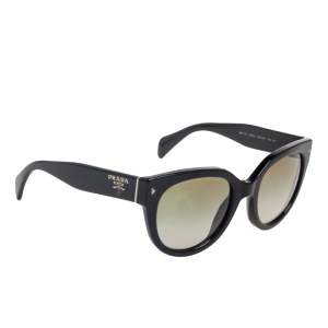 Prada Black SPR 17O Gradient Oval Sunglasses
