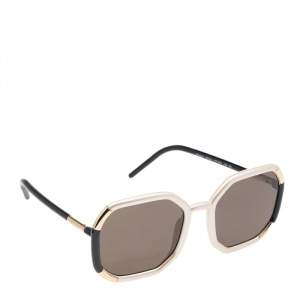 Prada Gold & Black / Grey SPR20X Oversized Sunglasses