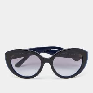 Prada Blue/ Blue Gradient SPR 01Y Oversized Sunglasses