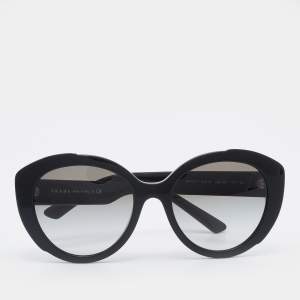 Prada Black/Grey Gradient SPR01Y Oval Sunglasses