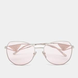 Prada Pink/Silver SPR57Y Gradient Oversized Sunglasses